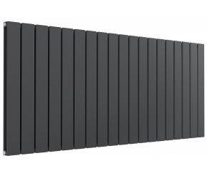 Reina Flat Anthracite Double Panel Horizontal Radiator 600mm x 1402mm