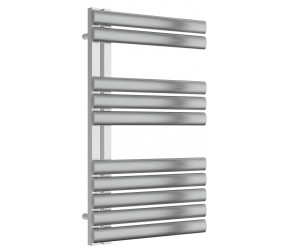 Reina Scalo Brushed Stainless Steel Towel Rail 826mm High x 500mm Wide