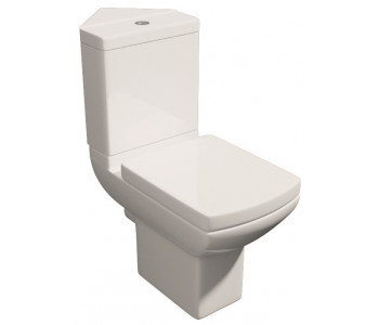 Kartell Pure Close Coupled Corner Toilet with Soft Close Seat