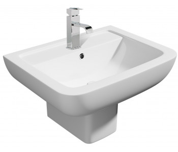 Kartell Options 1 Taphole 550mm Basin with Semi Pedestal