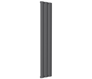 Reina Belva Anthracite Aluminium Single Panel Vertical Radiator 1800mm x 308mm
