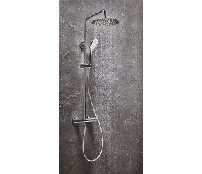 Iona Vizion Curved Cool Touch Round Rigid Riser Shower