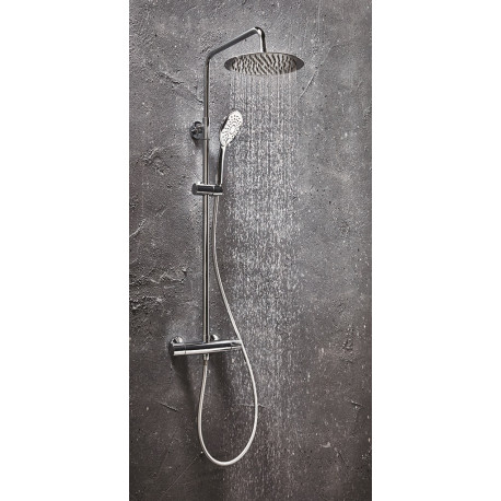 Iona Vizion Curved Cool Touch Round Rigid Riser Shower