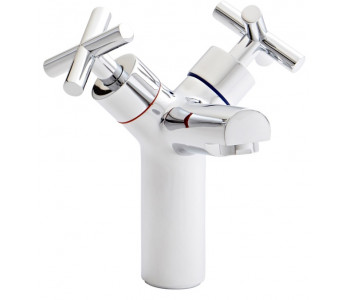 Kartell Times Chrome Branch Mono Basin Mixer Tap With Clicker Waste