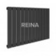 Reina Flat Anthracite Single Panel Horizontal Radiator 600mm High x 588mm Wide