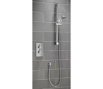 Iona Round Concealed Thermostatic Shower Valve With Riser Kit