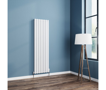 Wyvern White Elliptical Tube Double Panel Vertical Radiator 1800mm x 464mm