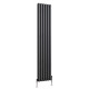 Wyvern Anthracite Elliptical Tube Double Panel Vertical Radiator 1800mm x 348mm