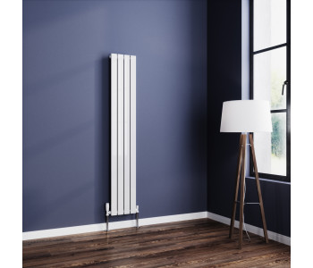 Wyvern White Flat Single Panel Vertical Radiator 1600mm x 272mm