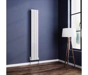 Wyvern White Flat Single Panel Vertical Radiator 1800mm x 272mm