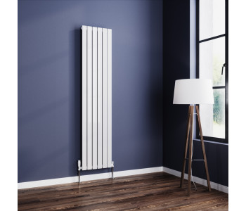 Wyvern White Flat Single Panel Vertical Radiator 1800mm x 408mm