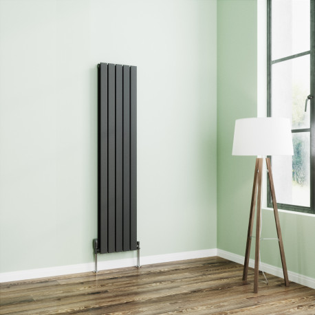 Wyvern Anthracite Flat Double Panel Vertical Radiator 1600mm x 340mm