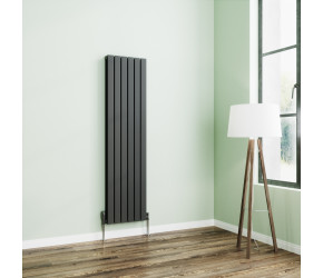 Wyvern Anthracite Flat Double Panel Vertical Radiator 1600mm x 408mm