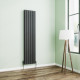 Wyvern Anthracite Flat Double Panel Vertical Radiator 1800mm x 408mm