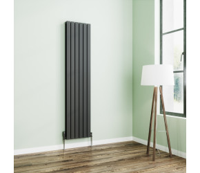 Wyvern Anthracite Flat Double Panel Vertical Radiator 1800mm x 408mm