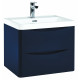 Iona Contour Indigo Blue Wall Hung Two Drawer Vanity Unit and Basin 600mm