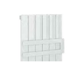 Eastbrook Addington Type10 Double Flat Style Towel Hanger Gloss White 588mm