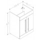 Kartell Matrix Gloss White 2 Door L Shaped Right Hand Bathroom Furniture Pack 1100mm