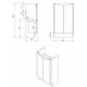 Kartell Arc Matt Graphite 500mm Floor Standing 2 Door Bathroom Vanity Unit and Basin