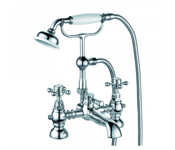 Trisen Formby Chrome Two Handle Bath Shower Mixer Tap With Kit
