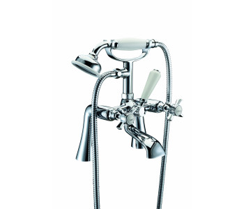 Trisen Wisley Chrome Two Handle Bath Shower Mixer Tap With Kit