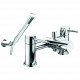Trisen Grove Chrome Two Handle Bath Shower Mixer Tap With Kit