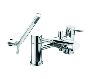 Trisen Grove Chrome Two Handle Bath Shower Mixer Tap With Kit