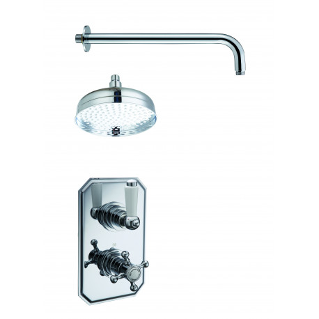 Trisen Everi Chrome Fixed Overhead Concealed Thermostatic Shower