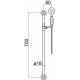 Trisen Sterma Chrome Concealed Thermostatic Shower with Wall Outlet and Shower Kit