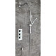 Iona Square Concealed Thermostatic Triple Shower Valve With Riser Kit