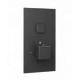 Eastbrook Smooth Black Square Concealed Thermostatic Single Push Button Shower Valve