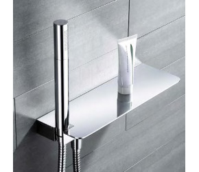 Eastbrook Chrome Luxury Shower Shelf with round Handset