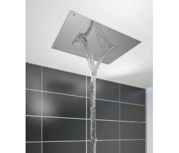 Eastbrook Double Ceiling Mounted Waterfall Stainless Steel Shower Head