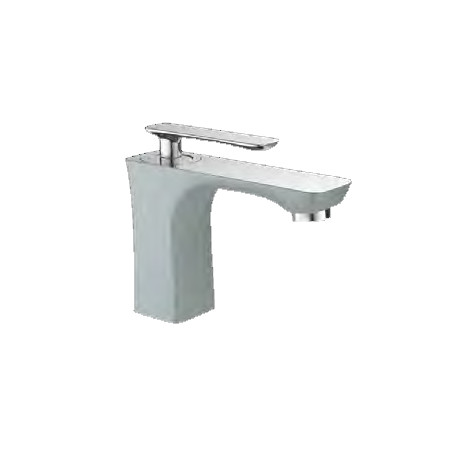 Eastbrook Helston Matt Smooth Grey Basin Mono Mixer Tap with Waste