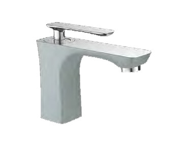 Eastbrook Helston Matt Smooth Grey Basin Mono Mixer Tap with Waste