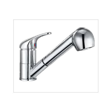 Eastbrook Chrome Mono Kitchen Sink Mixer Tap with Pull Out Rinser