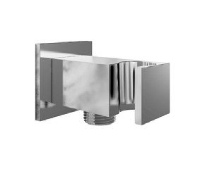 Eastbrook Chrome Square Outlet Elbow With Bracket