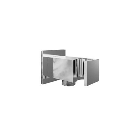 Eastbrook Chrome Square Outlet Elbow With Bracket
