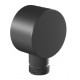 Eastbrook Matt Smooth Black Round Outlet Elbow