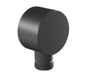 Eastbrook Matt Smooth Black Round Outlet Elbow