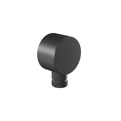 Eastbrook Matt Smooth Black Round Outlet Elbow