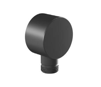 Eastbrook Matt Smooth Black Round Outlet Elbow