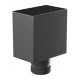 Eastbrook Matt Smooth Black Square Outlet Elbow