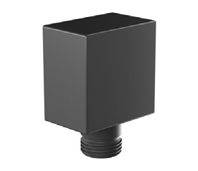 Eastbrook Matt Smooth Black Square Outlet Elbow