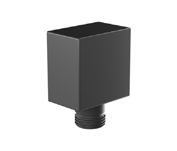Eastbrook Matt Smooth Black Square Outlet Elbow