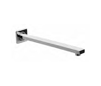 Eastbrook Chrome Square Wall Mounted Arm 200mm
