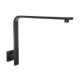 Eastbrook Matt Smooth Black Square L Shower Arm 360mm