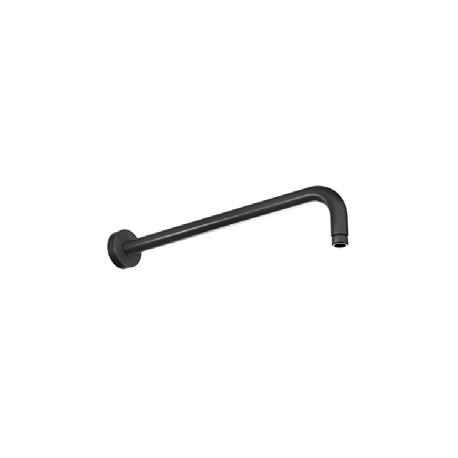 Eastbrook Round Matt Smooth Black Offset Shower Arm 400mm
