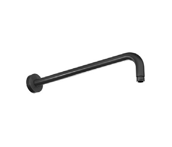 Eastbrook Round Matt Smooth Black Offset Shower Arm 400mm