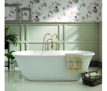 BC Designs Omnia Cian Polished White Freestanding Bath 1615 x 760